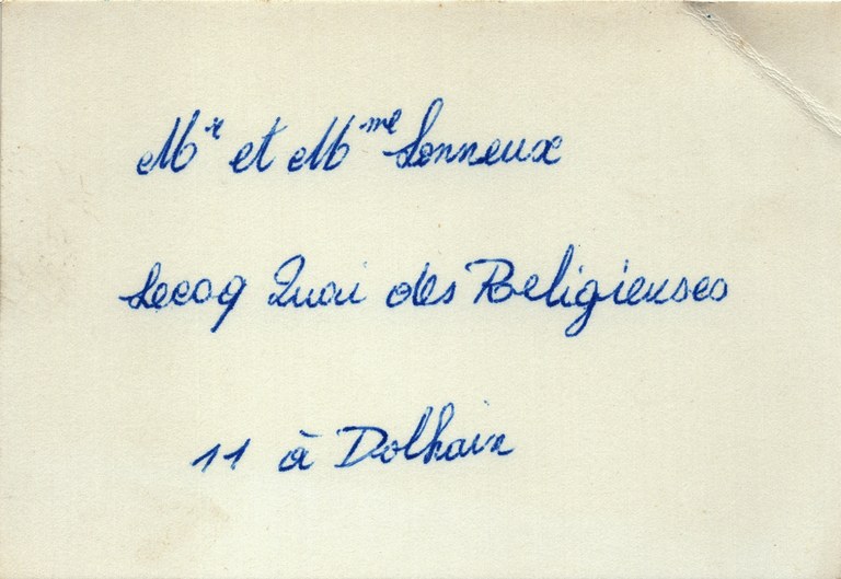 Carte de visite de Monsieur et Madame  Lonneux-Lecoq