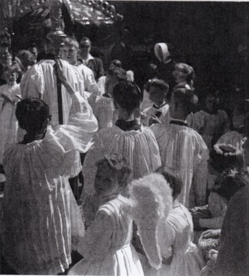 Un baptême vers 1960