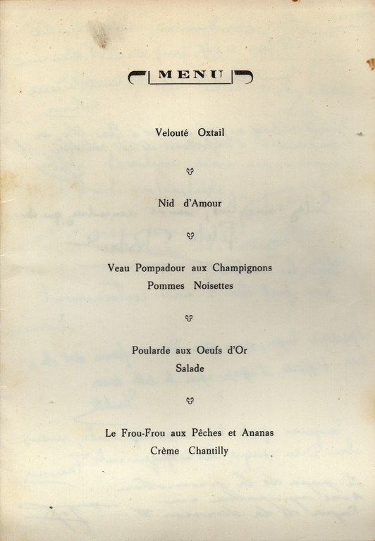 Passage en promotion - Menu du dîner chez Paulis