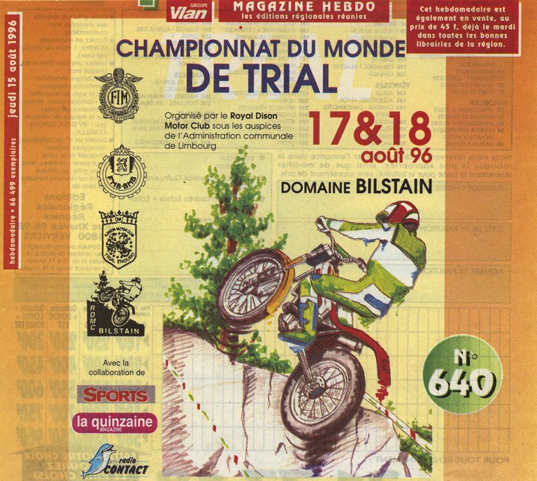 1996 - Championnat du monde de trial - Affiche