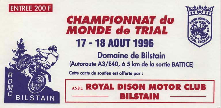 Championnat du monde de trial 1996 à Bilstain